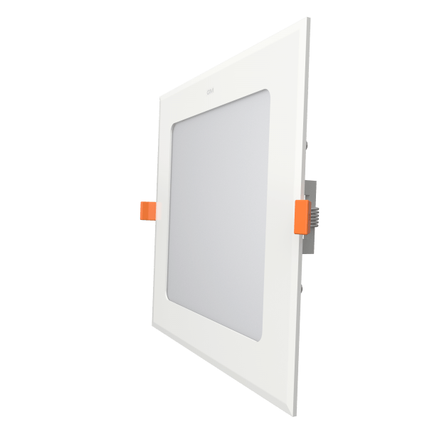6 Inch Slim Flat Panel Square LED Downlight 5CCT 2700K-6000K Tunable 12W 900lm White ETL Listed - Hyperdealss