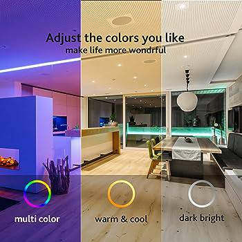 6 Inch WIFI Smart Flat Slim LED Downlight - 12W, RGB with Junction Box, 900LM, 100-130V AC, ETL listed - Hyperdealss