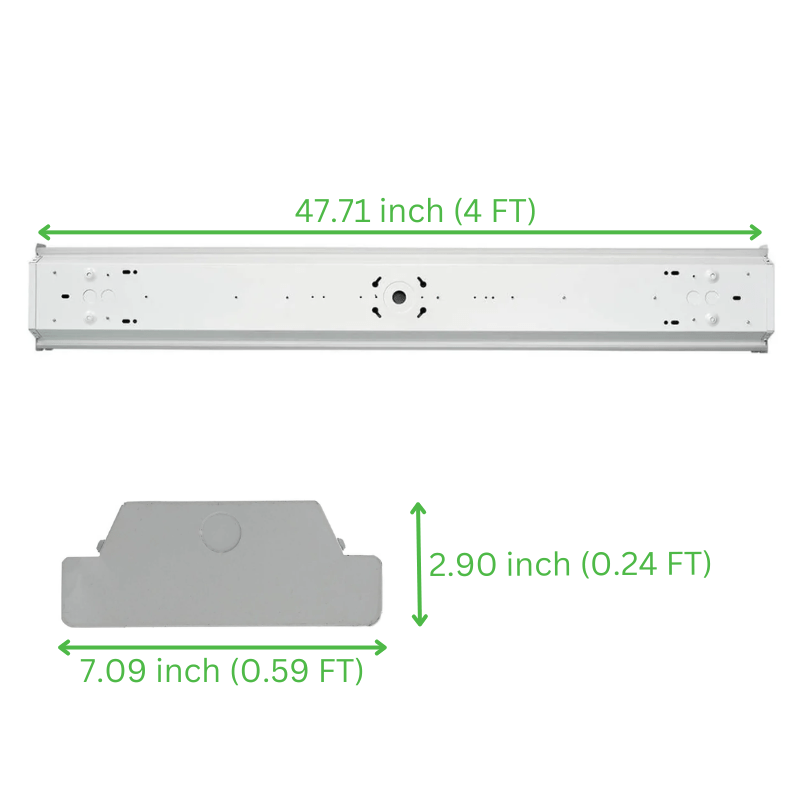4ft LED Wraparound Light 40W - 3500K/4000K/5000K CCT Selectable - Prismatic Lens - Hyperdealss