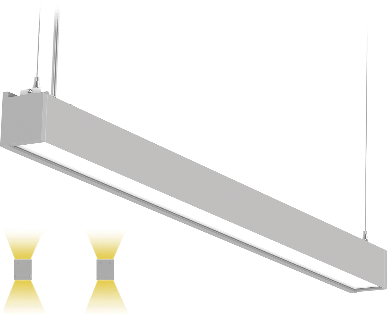 4ft Up & Down LED Linear Light, 115lm/w, 50W, Dimmable, Color Tunable - 3500k/4000k/5000k - Hyperdealss