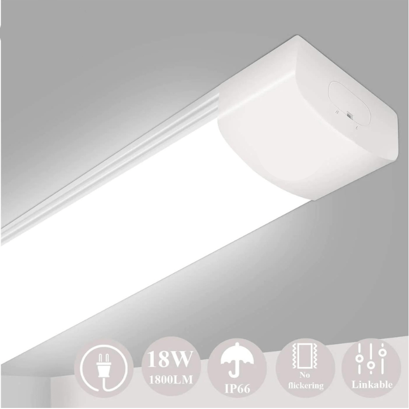 Powerful - 4ft Waterproof Triproof LED Linear Lights for Industrial and Commercial Spaces - Linkable - Hyperdealss