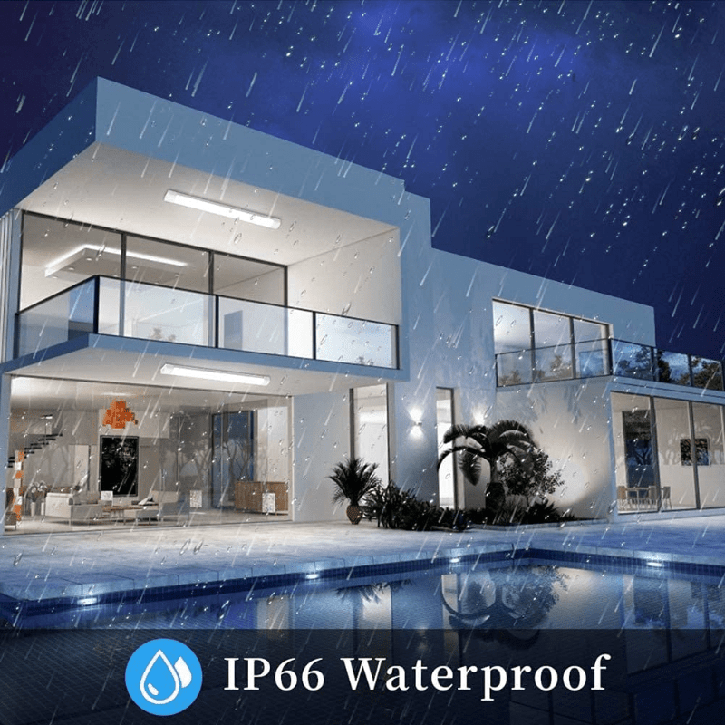 Powerful - 4ft Waterproof Triproof LED Linear Lights for Industrial and Commercial Spaces - Linkable - Hyperdealss