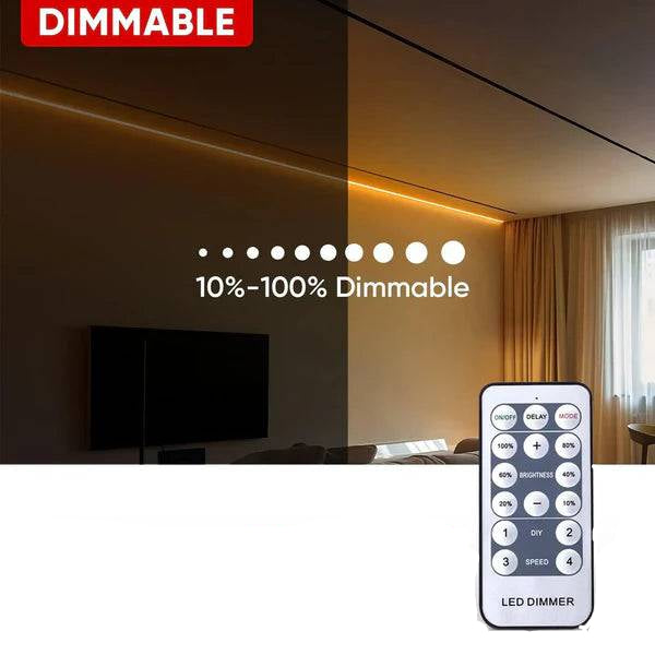 110-130V Warm White LED Neon Rope Light -3000K- 7mm x 14.5mm-7W/Meter and 220LM/W -Dimmable, Flexible, IP65 Waterproof, Cuttable for Home & Commercial Use - Hyperdealss