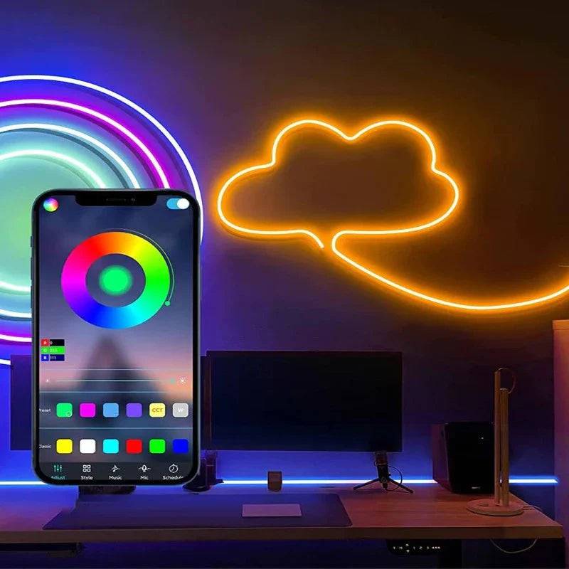 24V Smart RGB Neon Rope Light with No Voltage Drop - Hyperdealss