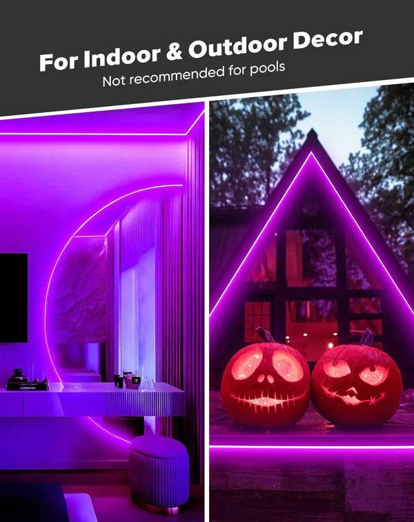 110-120V Purple COB Peel and Stick Tape Light (10mmx4.5mm),IP65, Cuttable, dimmable, flicker-free - Plug and Play and Could Be hardwired - Hyperdealss