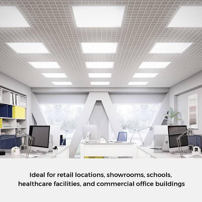 LED Ceiling Panel Lights, 2x2, 24W/29W/32W/39W, Selectable Watts And CCT 3500K-5000K, 90 minutes Power Backup, 5004 Lumens - Hyperdealss