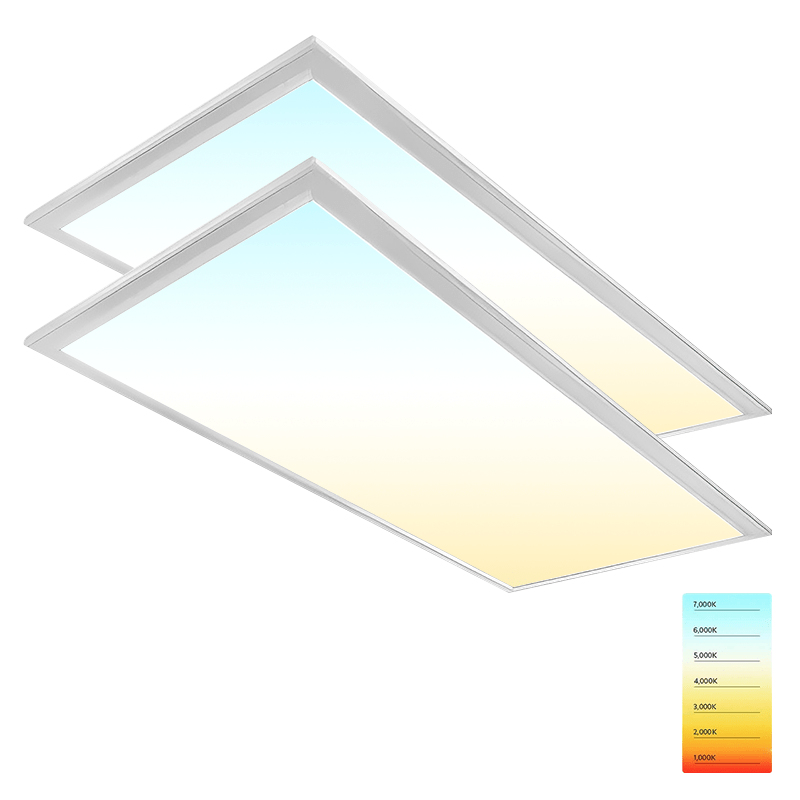 LED Ceiling Panel Light, 2x4, 30W/40W/50W/60W/72W, CCT 3000K-6500K, 9000 Lumens - Hyperdealss