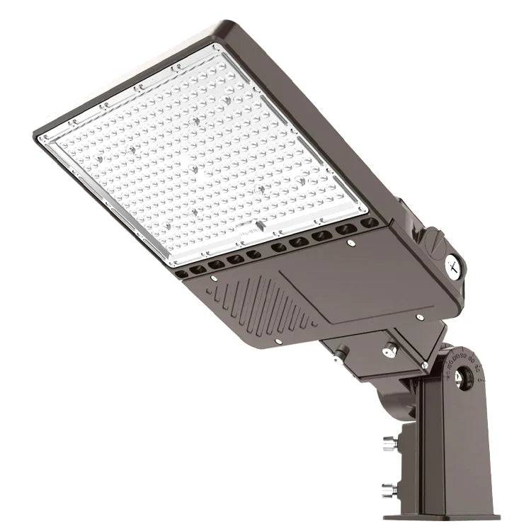 200W LED Parking Lot Light, 28,000LM – UL & DLC Listed, 5000K Shoebox Pole Light with Slip Fitter, IP65 Waterproof for Commercial Streets, Area Lighting & Outdoor Sports Courts (100-277V, Brown) - Hyperdealss