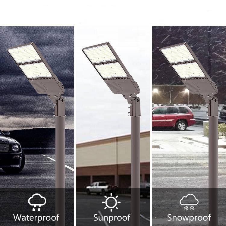 400W LED Parking Lot Light, 5000K 56,879LM, ETL Listed, IP65 Waterproof, Built-in Photocell, Slip Fitter Mount, 277-480V Outdoor Parking Lot & Area Lighting - Hyperdealss