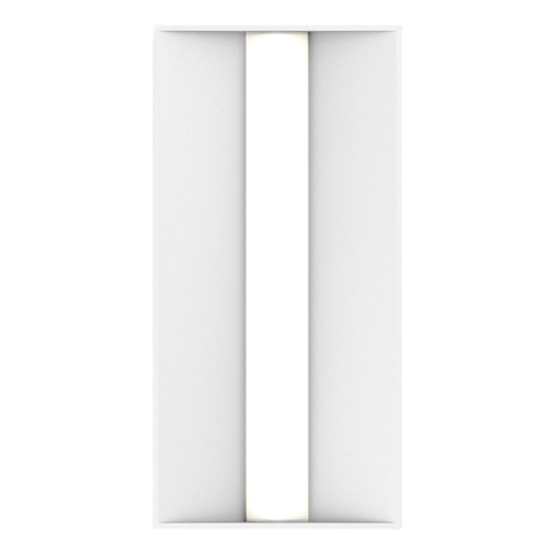 LED Troffer Light, 1x4, Wattage Selectable 40W/30W/25W/20W/15W and CCT 3500-6500K, 5000 Lumens - Hyperdealss