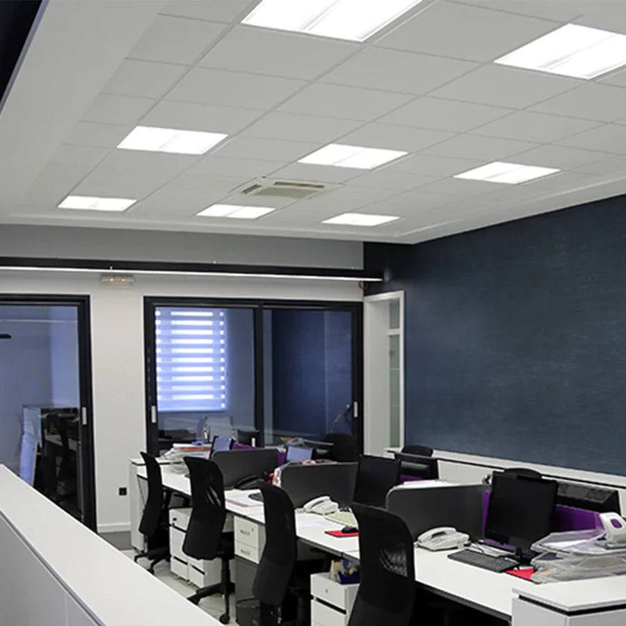 LED Troffer Light, 1x4, Wattage Selectable 40W/30W/25W/20W/15W and CCT 3500-6500K, 5000 Lumens - Hyperdealss