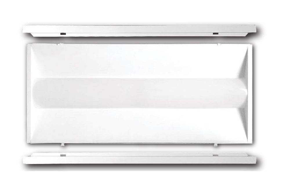LED Troffer Light, 1x4, Wattage Selectable 40W/30W/25W/20W/15W and CCT 3500-6500K, 5000 Lumens - Hyperdealss