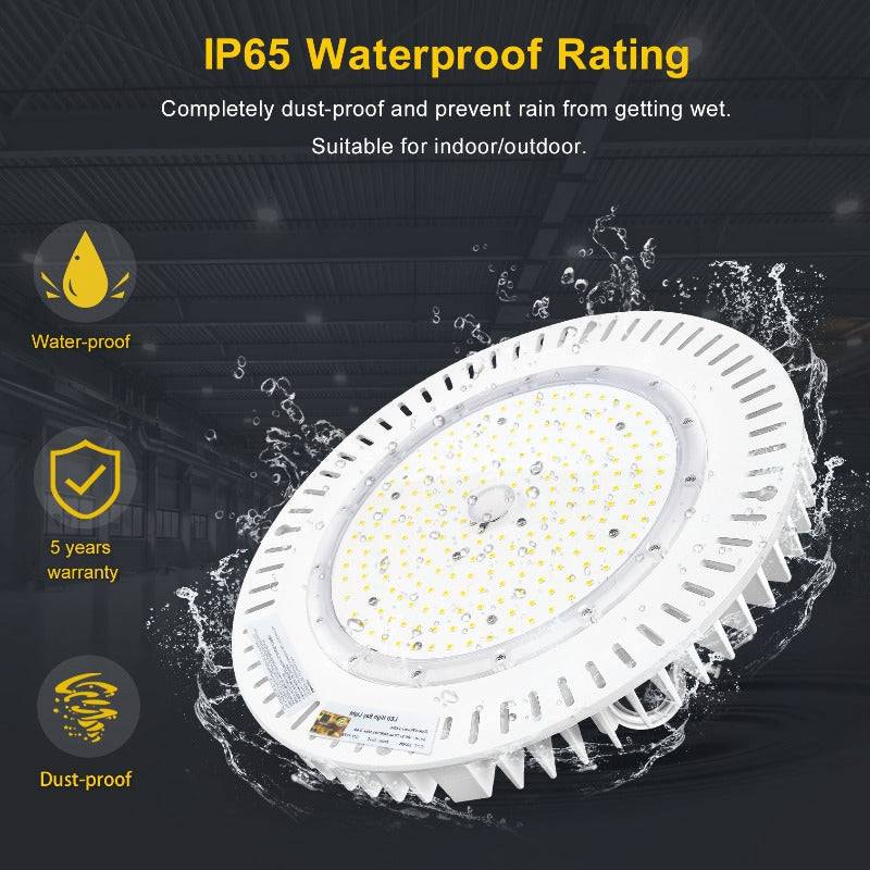 LED UFO High Bay Light, 240W, CCT 5000K, 36000 Lumens, 100-277 VAC - Hyperdealss