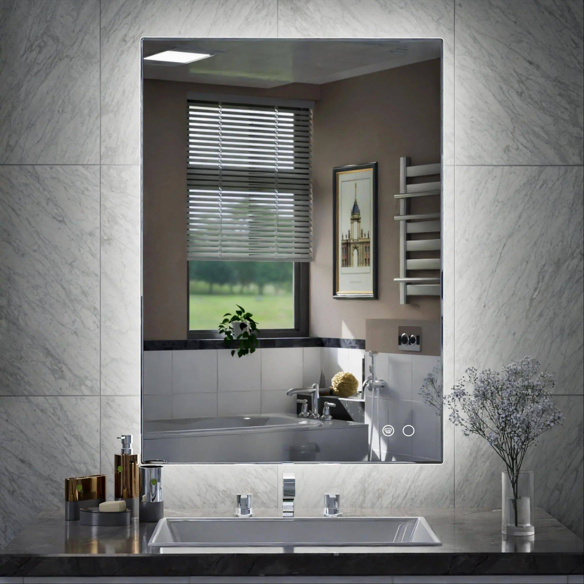 6000K Backlit LED Bathroom Mirror, Shatterproof, IP54, Anti-Fog - Hyperdealss