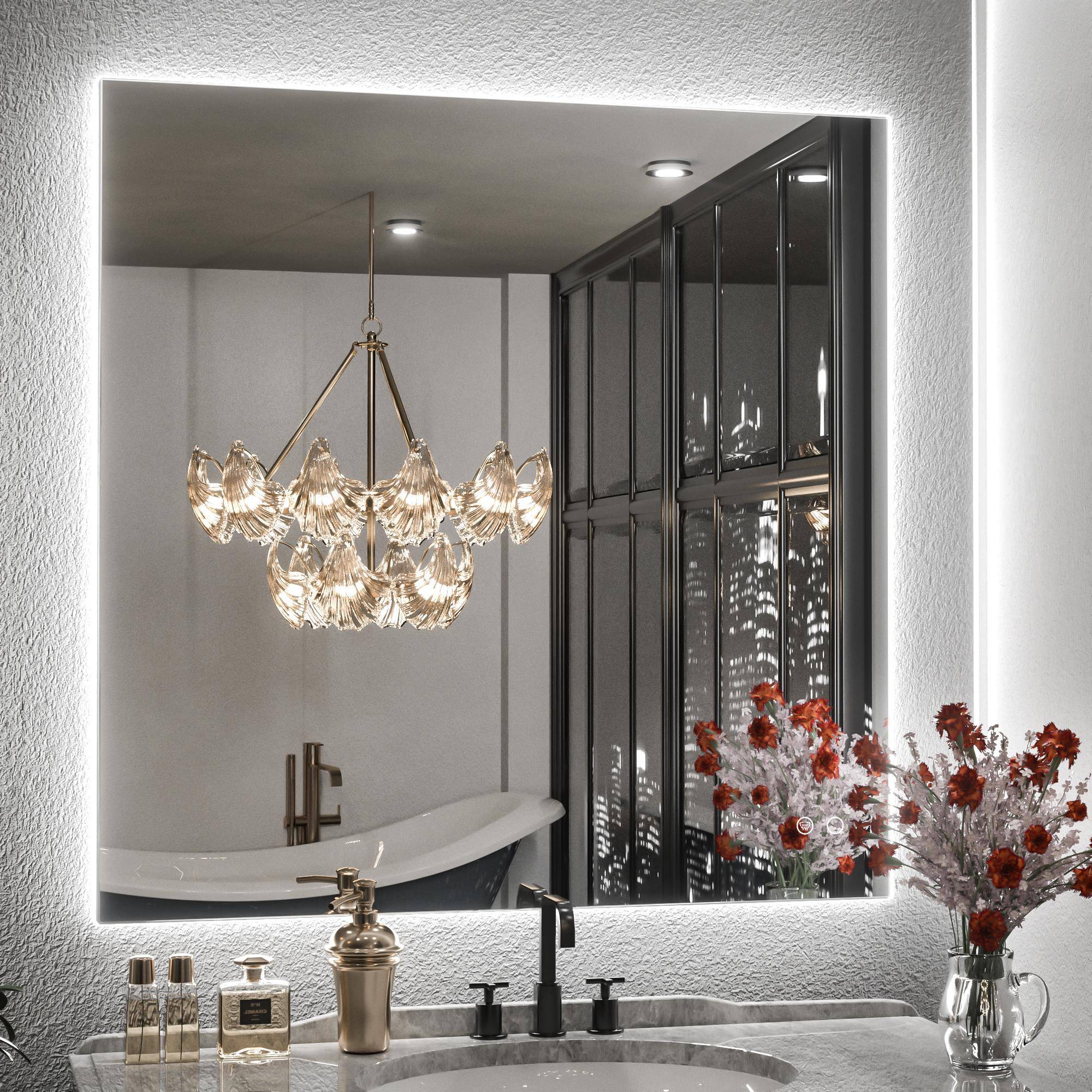 6000K Backlit LED Bathroom Mirror, Shatterproof, IP54, Anti-Fog - Hyperdealss