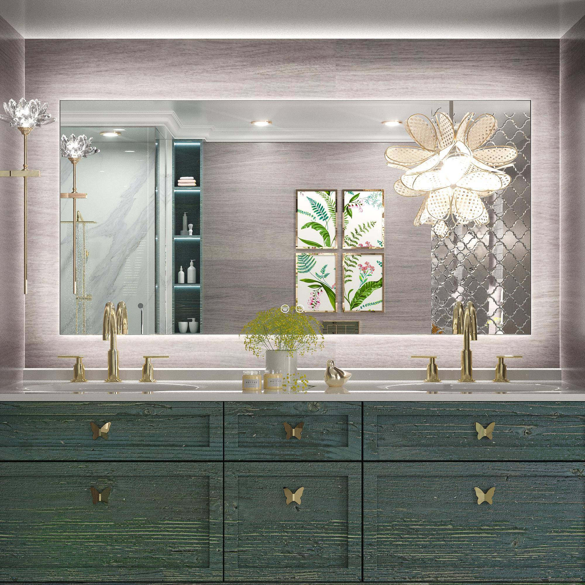 6000K Backlit LED Bathroom Mirror, Shatterproof, IP54, Anti-Fog - Hyperdealss