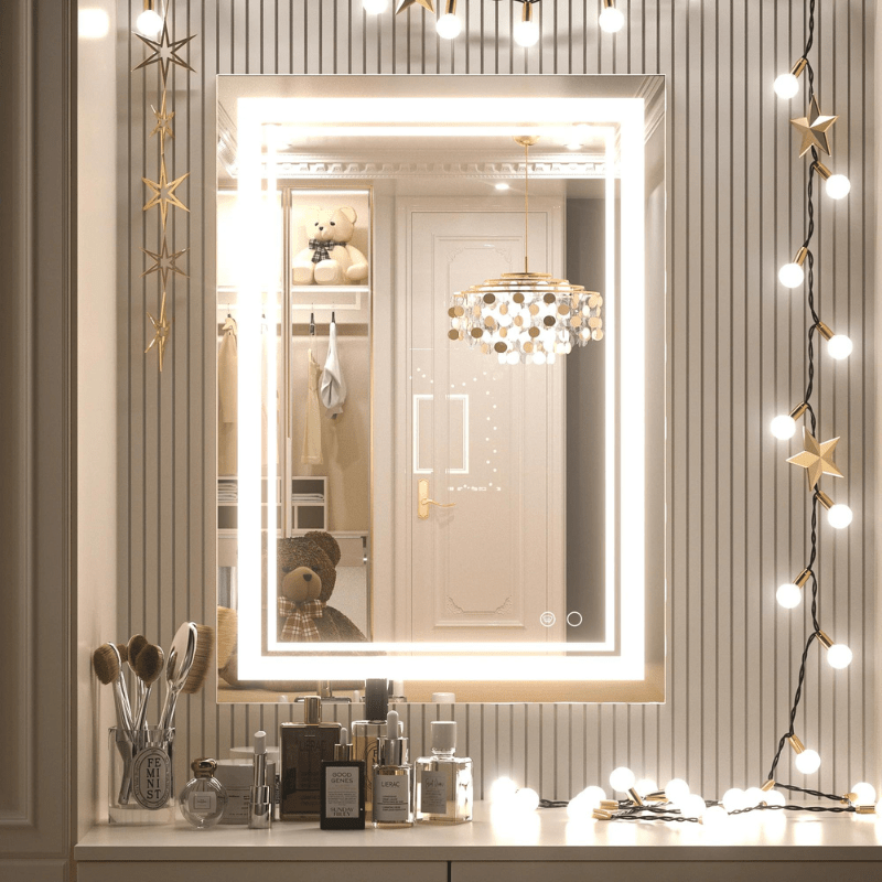 Modern 3-Color Frontlit LED Bathroom Mirror - Ambiance, Practicality, and Contemporary Touch 3000K-4500K-6000K - Hyperdealss
