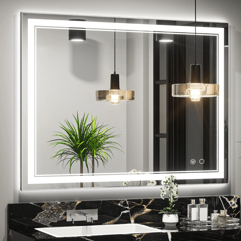 Modern 3-Color Frontlit LED Bathroom Mirror - Ambiance, Practicality, and Contemporary Touch 3000K-4500K-6000K - Hyperdealss
