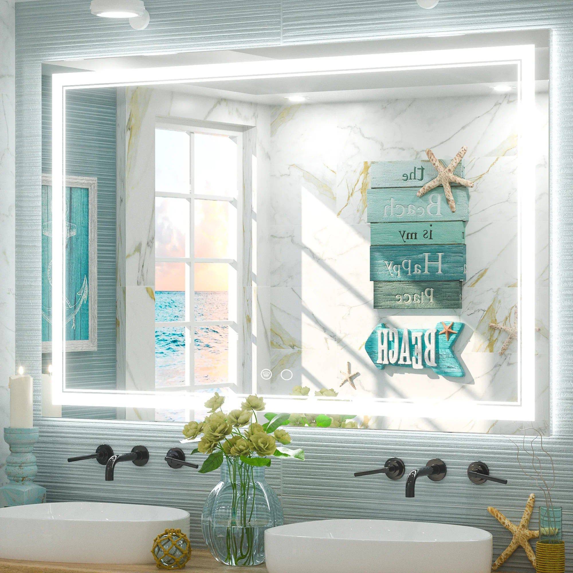 Modern 3-Color Frontlit LED Bathroom Mirror - Ambiance, Practicality, and Contemporary Touch 3000K-4500K-6000K - Hyperdealss