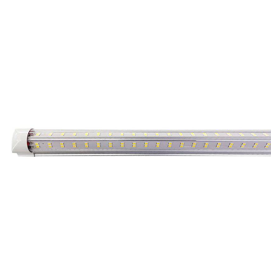 8FT LED Linkable Integrated Tube V Shape 90 Watt 12600 Lumens 5000K 100V-277V 100° Beam Angle Clear Lens ETL/DLC Listed - Hyperdealss