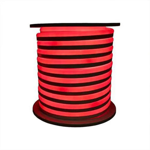LED Flexible Neon Rope Light - 164 Watt - Red - 120V - 50 Feet - Includes Clips Connectors & AC Powered KIT - IP67 - ETL Listed - Hyperdealss