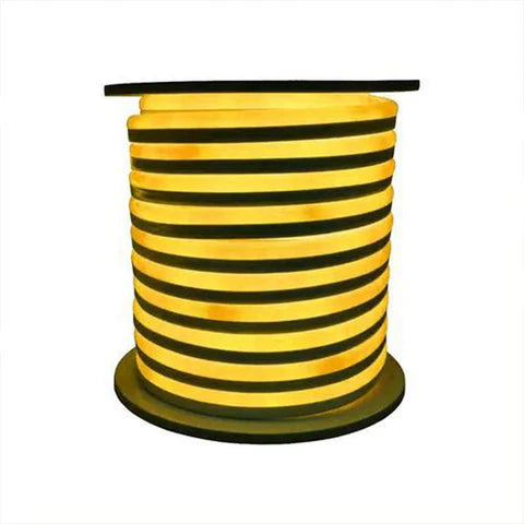 LED Neon Rope Light - 50Ft - 120V - 3000K Yellow - 164W - Waterproof IP67 - ETL Listed - Includes Clips & Connectors - Hyperdealss