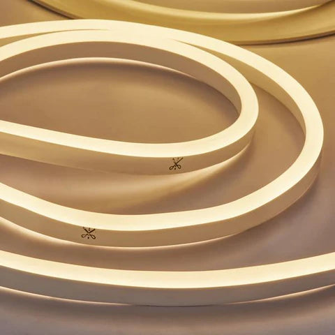 LED Neon Rope Light - 50Ft - 120V - 3000K Yellow - 164W - Waterproof IP67 - ETL Listed - Includes Clips & Connectors - Hyperdealss