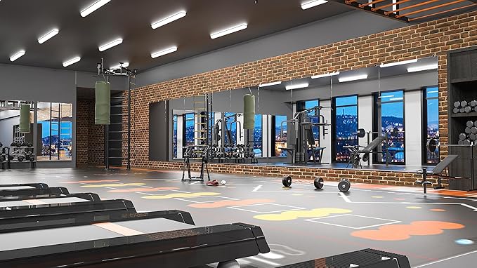 Gym Mirror Set (2 Pieces) – Large Wall-Mounted Mirrors for Home Gym - Fitness Studio - and Commercial Use - Hyperdealss