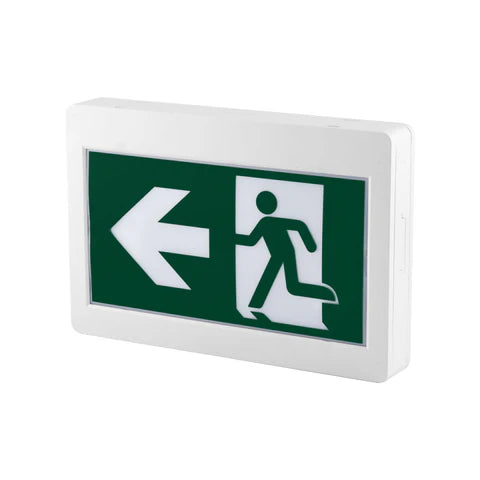LED Running Man Safety Exit Sign – 3.5W – 6000-7000K – Green – 120-347V – 3.6V 2000mAh Ni-Cd Battery – Single & Double Face – UL Listed - Hyperdealss