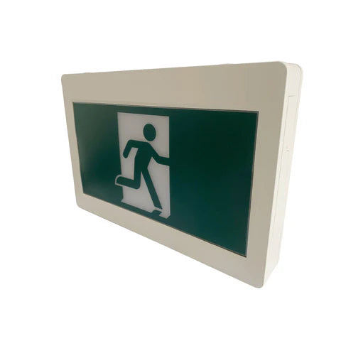 LED Running Man Safety Exit Sign – 3.5W – 6000-7000K – Green – 120-347V – 3.6V 2000mAh Ni-Cd Battery – Single & Double Face – UL Listed - Hyperdealss