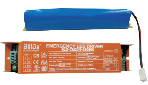 Emergency LED Driver – 20W, 90-Minute Backup - AC120-347V - DC Side Wiring - Hyperdealss