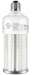 LED Corn Bulb, 54W, 250W HID Replacement, 7600 Lumens, 5000K Daylight, E39 Base, 100-277 VAC - Hyperdealss