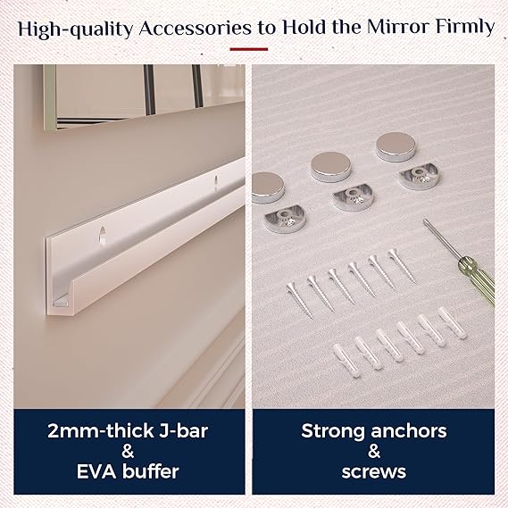Gym Mirror Set (2 Pieces) – Large Wall-Mounted Mirrors for Home Gym - Fitness Studio - and Commercial Use - Hyperdealss