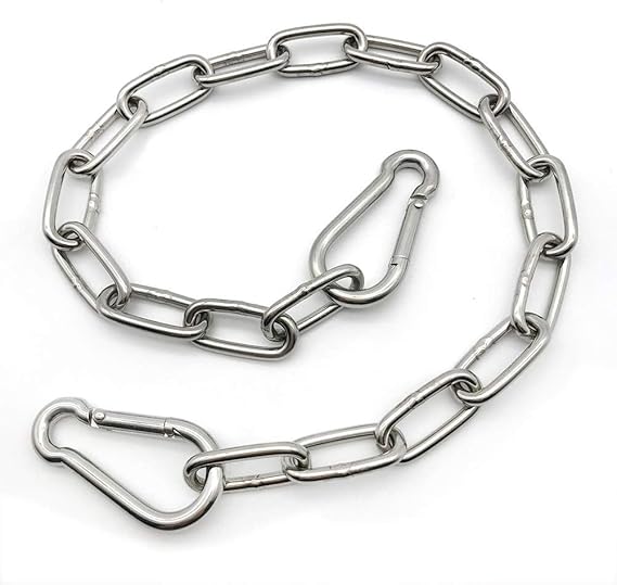 1.6ft Stainless Steel Hanging Chains with Carabiners – Secure Mounting Kit for UFO High Bay Lights - Hyperdealss