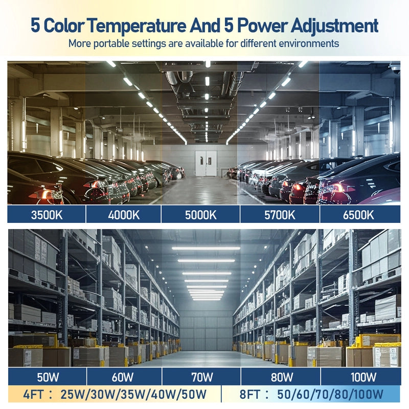 4FT LED Vapor Tight Light - 25W/30W/35W/40W/50W - Waterproof - Energy-Efficient & High Lumen Output - Hyperdealss
