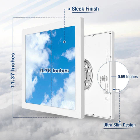 LED Recessed Downlight, 12" Square, 24W, 1200 Lumens, 5000K CCT, 120 VAC, ETL Listed - Hyperdealss