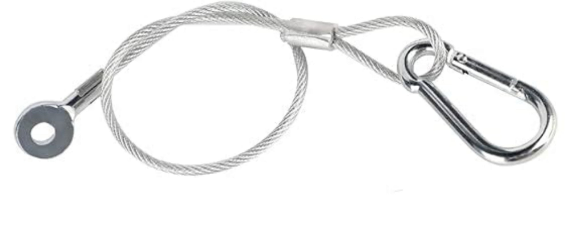 Safety Rope (1FT) – Stainless Steel Tether Cable for High Bay - Fixture Fall Protection - Hyperdealss
