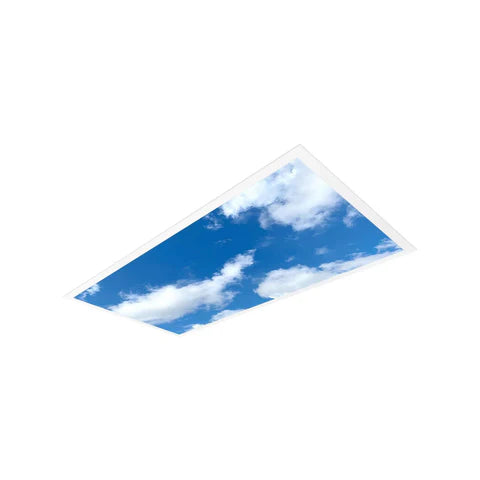 LED Ceiling Panel Light, Cloud Design, 40W/50W/60W/70W, 2x4, Selectable CCT 4000K-6500K, 9100 Lumens - Hyperdealss