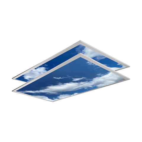 LED Ceiling Panel Light, Cloud Design, 40W/50W/60W/70W, 2x4, Selectable CCT 4000K-6500K, 9100 Lumens - Hyperdealss
