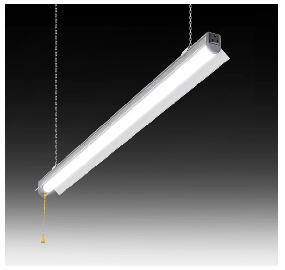 2-Pack 80W LED Shop Lights, 5000K Daylight, 10,400LM, Linkable Garage Ceiling Lights with Power Cord, T10 Linear Fixture for Workshop, Office, Basement, 120V Only - Hyperdealss