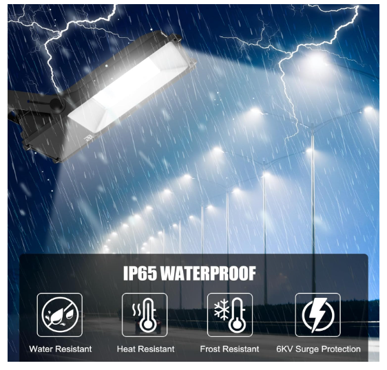 300W LED Flood Light, 36,000LM Super Bright Outdoor Security Light, 5000K Daylight, ETL Listed, Waterproof, 100-277V Commercial Area Lighting for Garage, Yard, Parking Lot - Hyperdealss