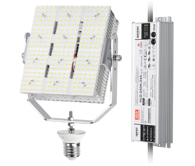 300W LED Shoebox Retrofit Kit – E39 Mogul Base, 277-480V Input DLC & ETL Certified Outdoor Pole Light for Sport Courts, Roadways, Stadiums, and Parking Lots - Hyperdealss